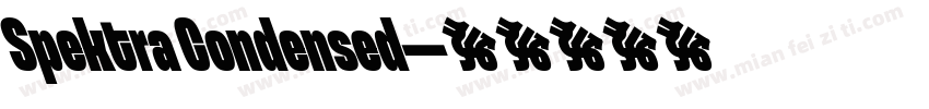 Spektra Condensed字体转换
